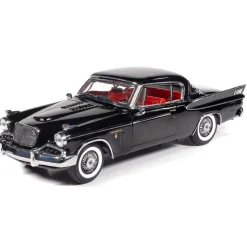1957 Studebaker Gold Hawk MCACN - Midnight Black 1:18 Scale Diecast Model Car by Auto World