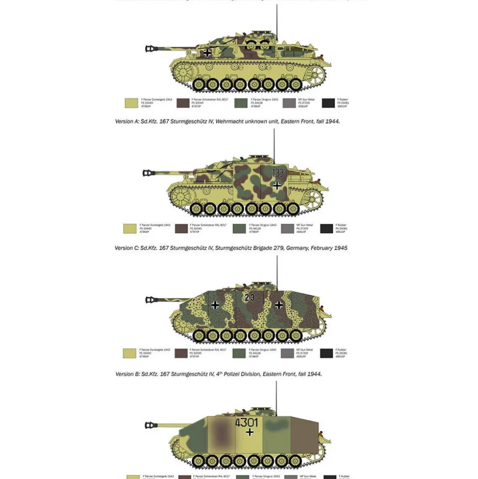 Sturmgeschutz IV 1/35 Kit Italeri (0223s) 1:35 Scale Plastic by Italeri