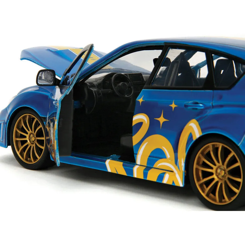 2012 Subaru Impreza WRX STI w/Sonic The Hedgehog 1:24 Scale Diecast Model Truck by Jada Toys