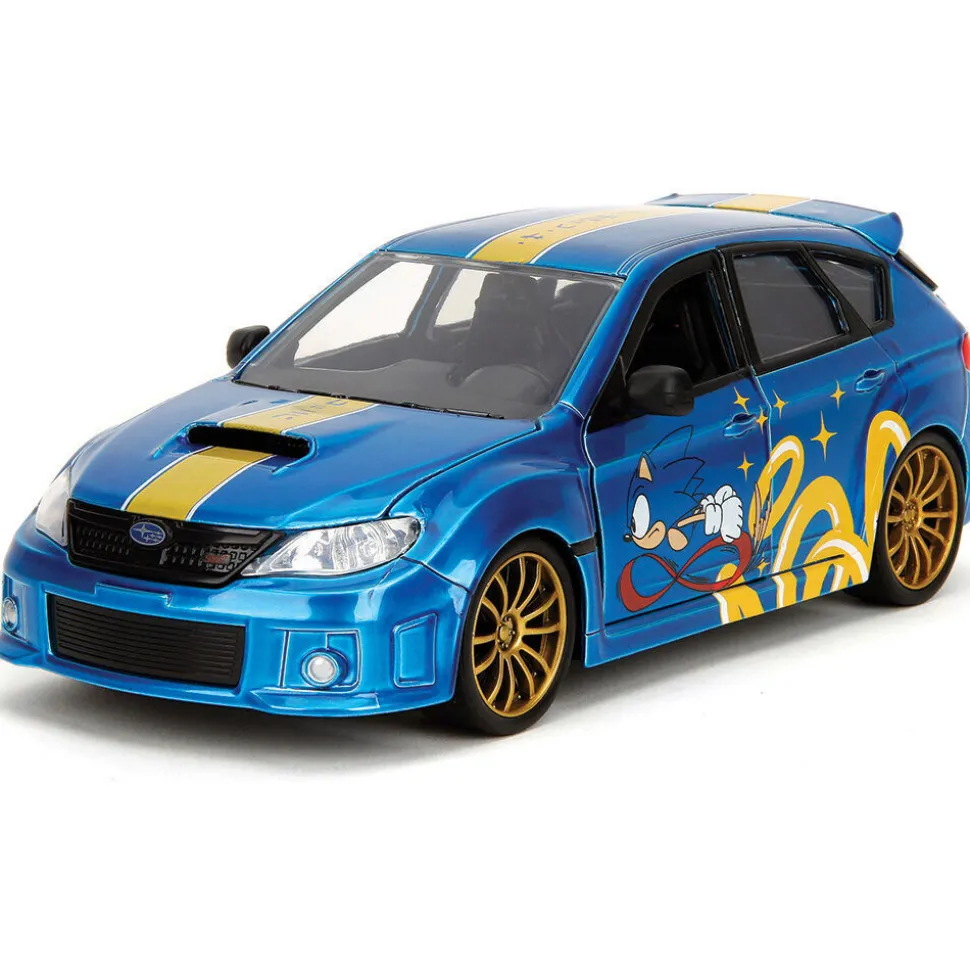 2012 Subaru Impreza WRX STI w/Sonic The Hedgehog 1:24 Scale Diecast Model Truck by Jada Toys