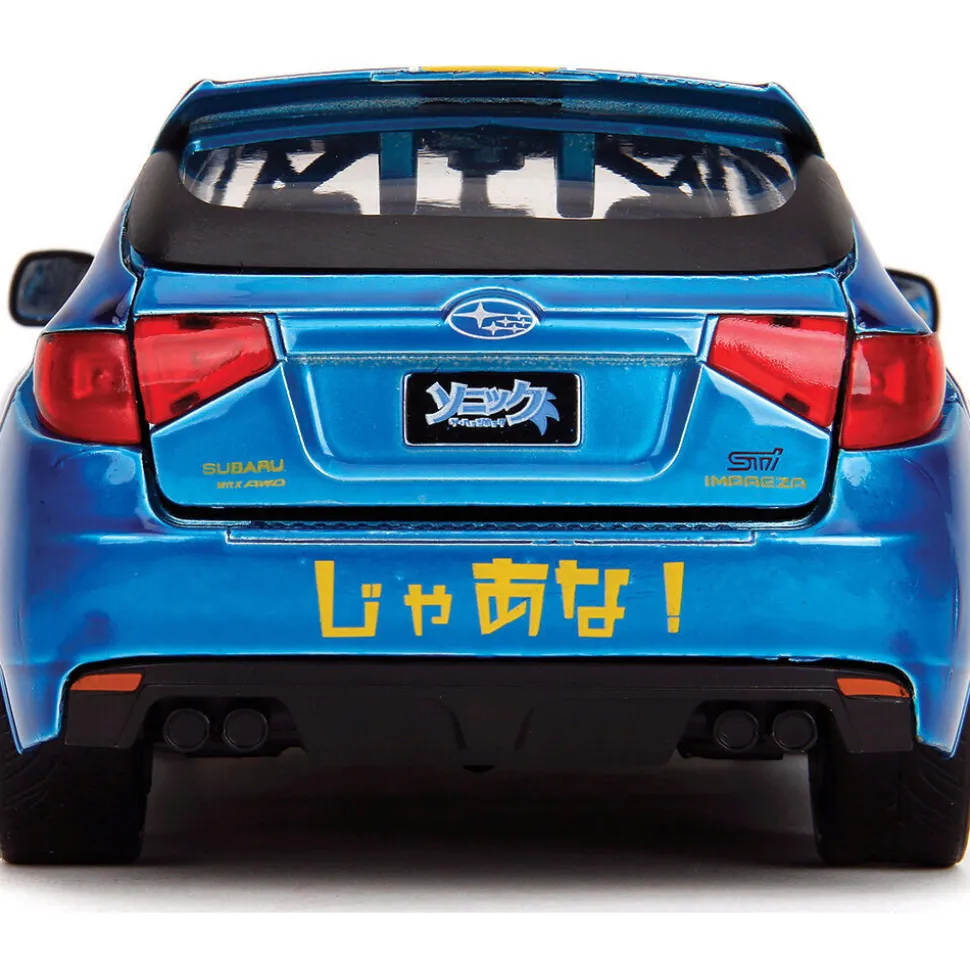 2012 Subaru Impreza WRX STI w/Sonic The Hedgehog 1:24 Scale Diecast Model Truck by Jada Toys
