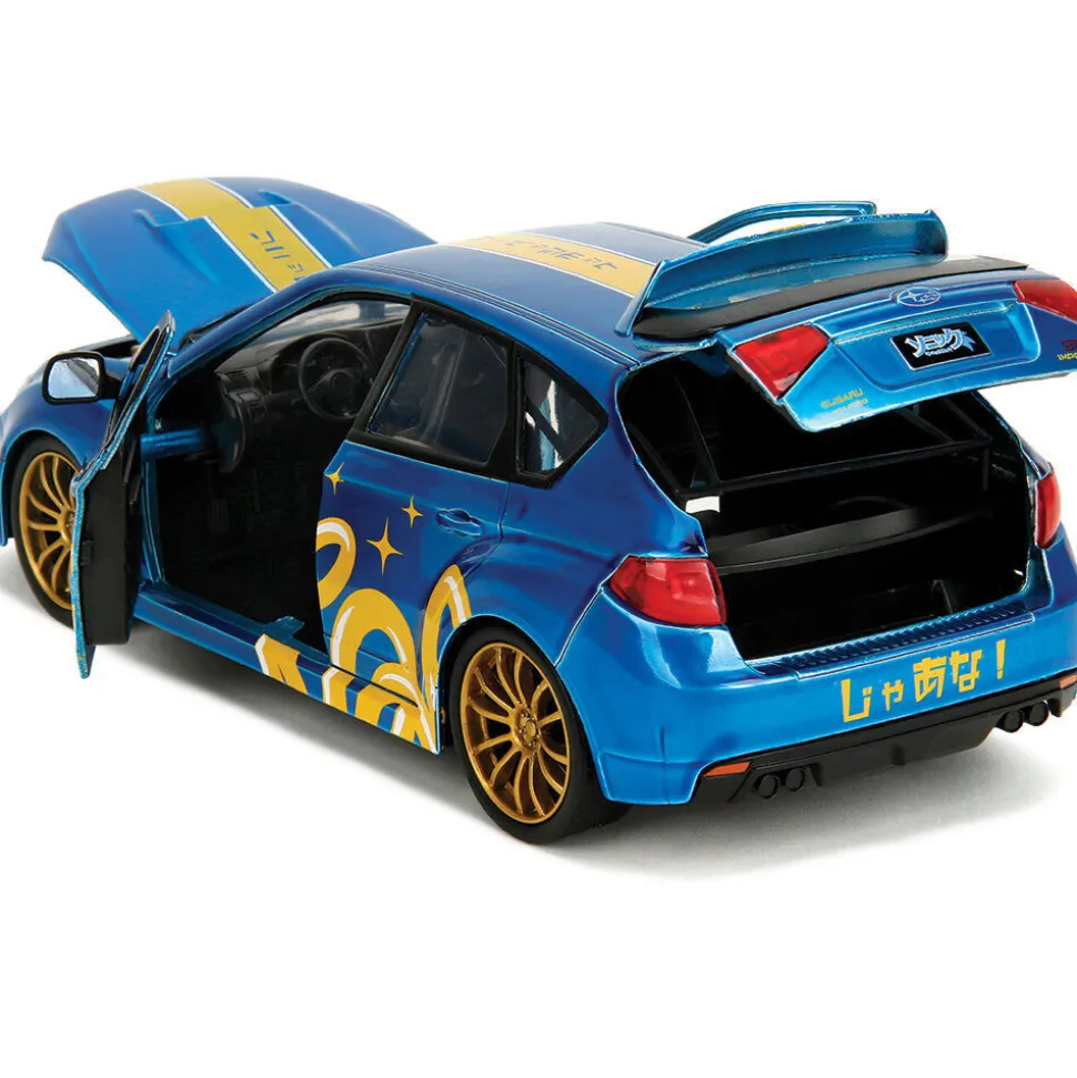 2012 Subaru Impreza WRX STI w/Sonic The Hedgehog 1:24 Scale Diecast Model Truck by Jada Toys
