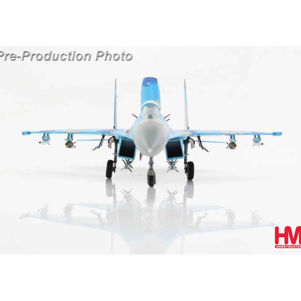 Su-27 Flanker B 1/72 Die Cast Model - HA6027 Ukrainian Air Force (with 2 x JDAM-Er gliding bombs) 1:72 scale Metal by Hobby Master