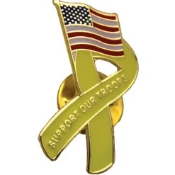 Support our Troops Lapel Pin HP6009 Metal by Ramson's Imports, Inc