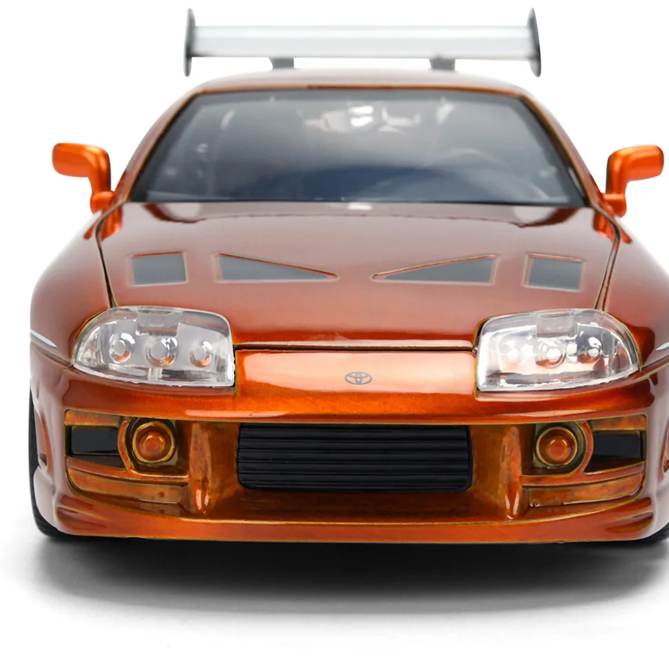 25th Anniversary Fast & Furious Brian's Toyota Supra - Brushed Orange 1:24 Scale Diecast Model Car by Jada Toys