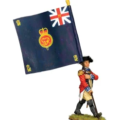 4TH Regiment of Foot Officer w/Regiment Colour 1/30 Figure K&C (BR105) 1:30 scale Metal by King and Country