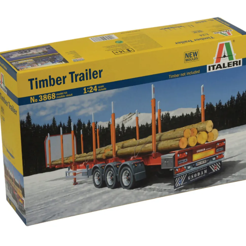 Timber Trailer 1/24 Kit 1:24 Scale Plastic Model Kit by Italeri