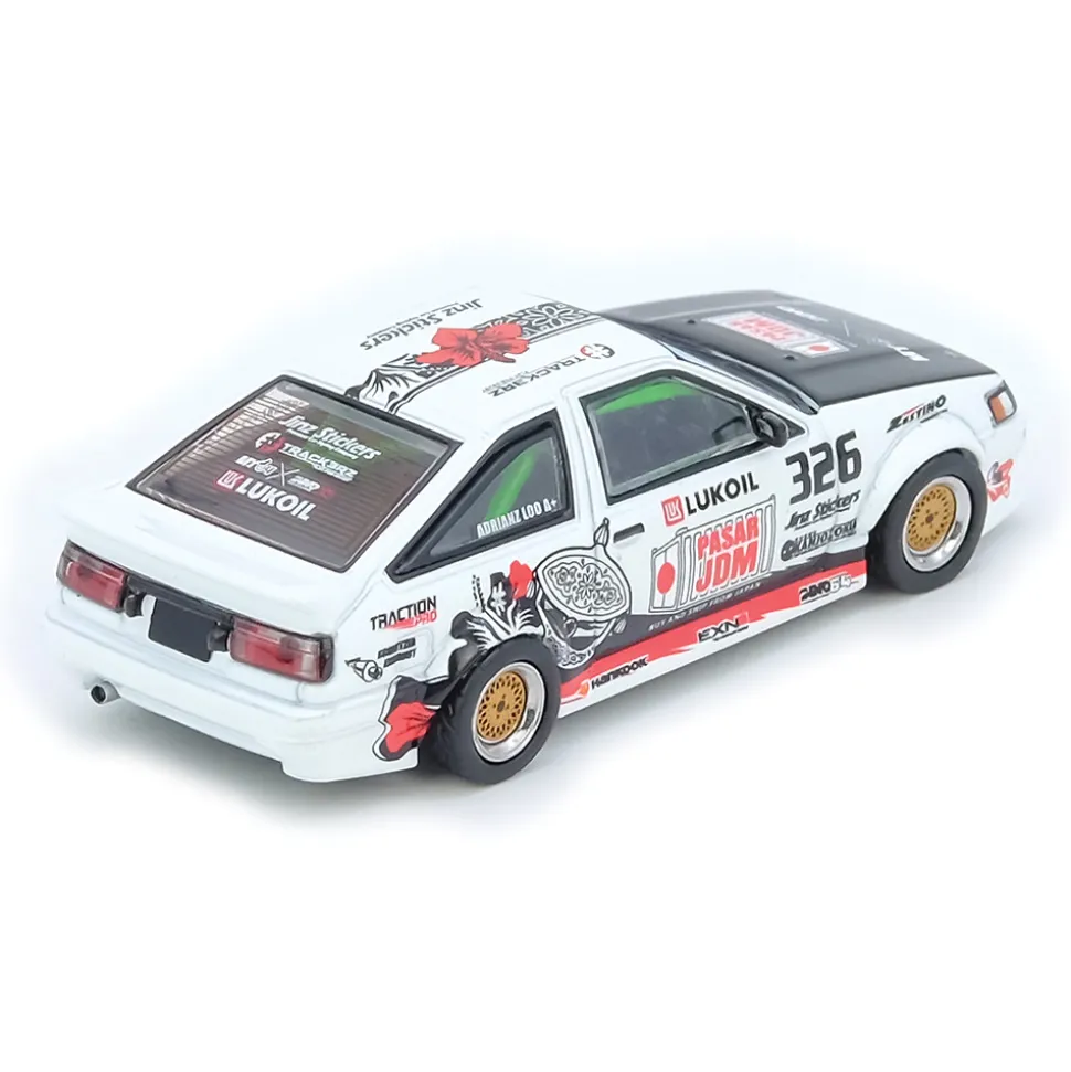 Toyota Corolla AE86 Levin "Trackers Racing" 1:64 Scale Diecast Model Car by Inno Models