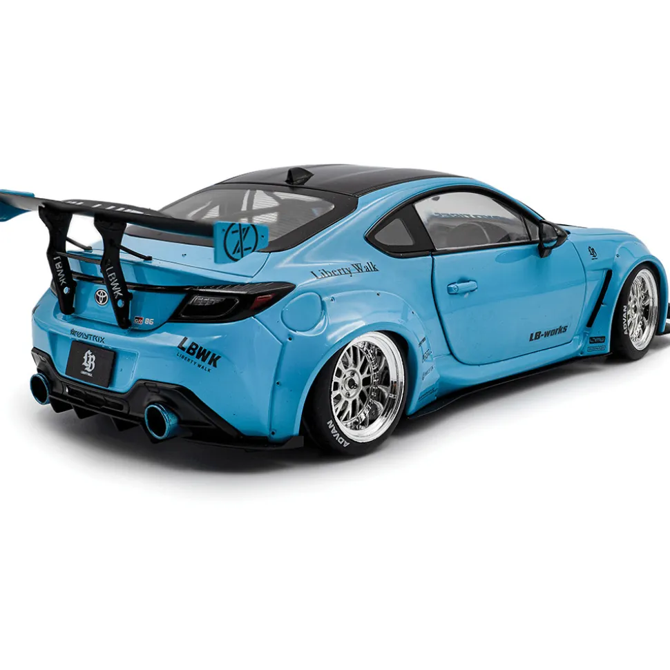 2024 Toyota GR 86 LBWK Body Kit - Baby Blue 1:18 Scale Diecast Model Car by Solido