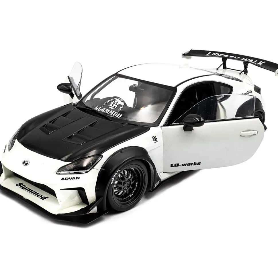 2024 Toyota GR 86 LBWK Body Kit - Pearl White 1:18 Scale Diecast Model Car by Solido