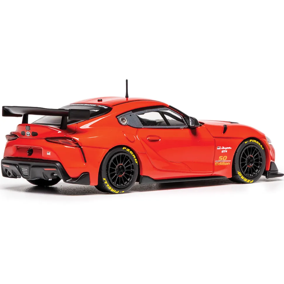 2022 Toyota GR Supra GT4 '50 Edition' - Red 1:43 Scale Diecast Model Car by IXO Models