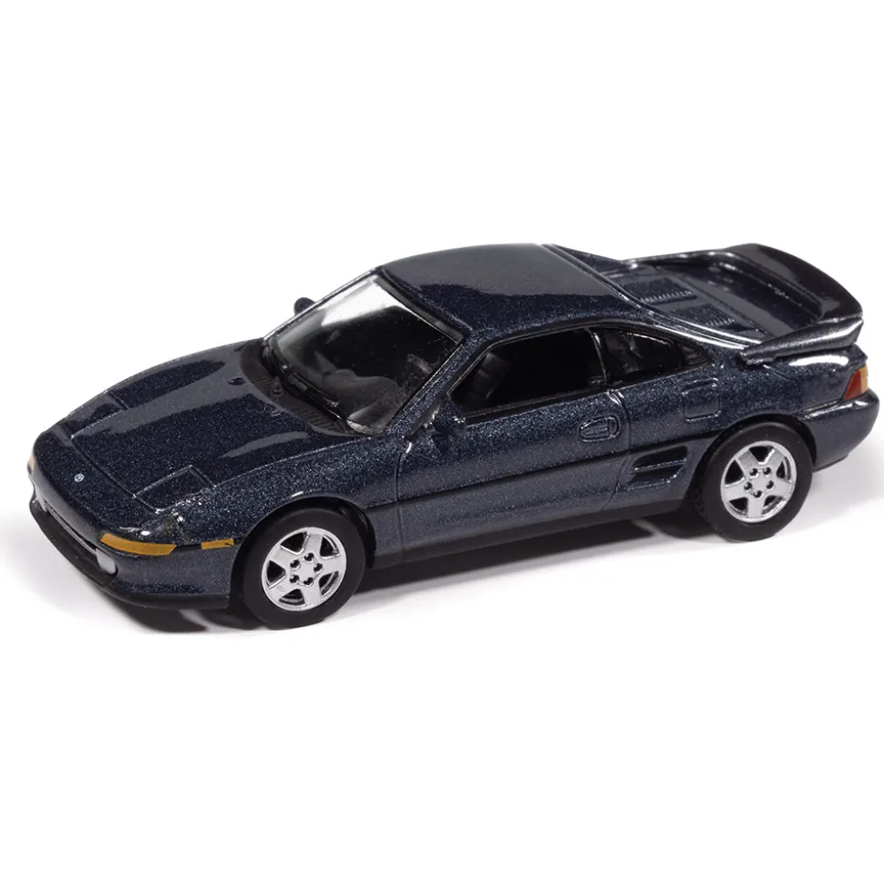 1991 Toyota MR2 - Bluish Gray Argentum Poly 1:64 Scale Diecast Model Car by Johnny Lightning