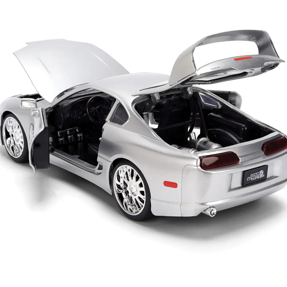 1995 Toyota Supra - Silver 1:24 Scale Diecast Model Car by Jada Toys