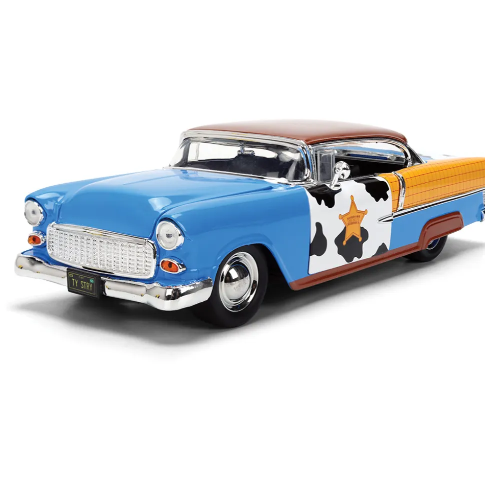 1955 Toy Story Chevy Bel Air w/Diecast Woody Figure 1:24 Scale Diecast Model Car by Jada Toys