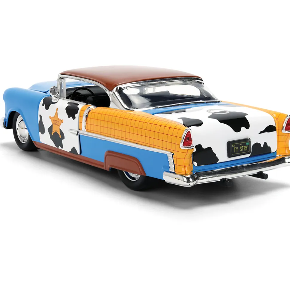 1955 Toy Story Chevy Bel Air w/Diecast Woody Figure 1:24 Scale Diecast Model Car by Jada Toys