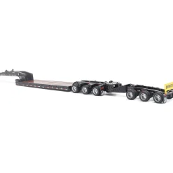Trail King TK170 Hydraulic Detachable Gooseneck Lowboy Trailer with Jeep & Booster 1:64 Scale Diecast Model Truck by Diecast Masters