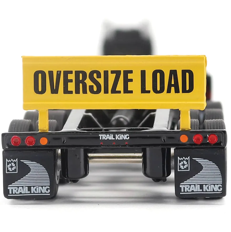 Trail King TK170 Hydraulic Detachable Gooseneck Lowboy Trailer with Jeep & Booster 1:64 Scale Diecast Model Truck by Diecast Masters