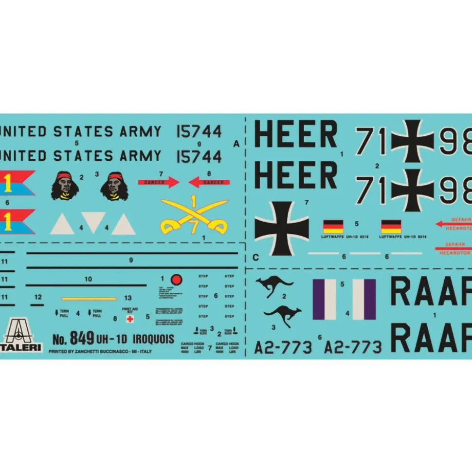 UH-1D Iroquois 1/48 Kit 1:48 Scale Plastic by Italeri