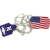 USA Flag Dog Tag Necklace CK2145 Lightweight Stainless Steel by Ramson's Imports, Inc