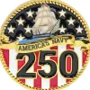 USA 250 - Navy Lapel Pin Eagle Emblems (P61671) Metal by Eagle Emblems