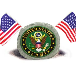 U.S. Army Garden Stone with Flags Geocentral (R35181) by Geocentral