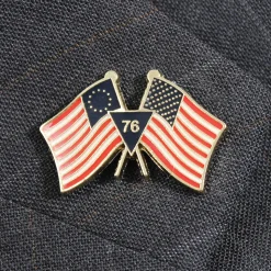 U.S. Flag/Betsy Ross Flag Lapel Pin by Ruffin Flag Company