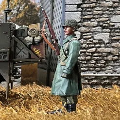 U.S. Infantry in Raincoat Standing with M1 1/30 Figure William Britain (25237) 1:30 Scale Metal by William Britain