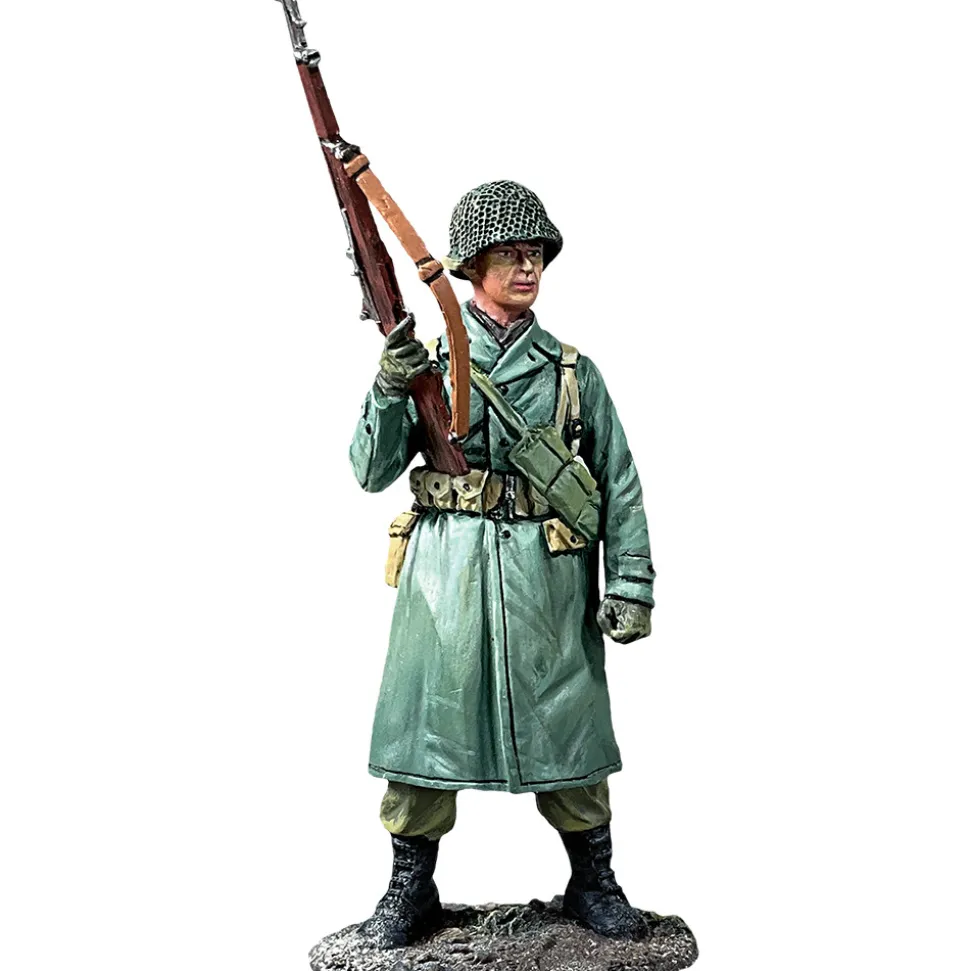 U.S. Infantry in Raincoat Standing with M1 1/30 Figure William Britain (25237) 1:30 Scale Metal by William Britain