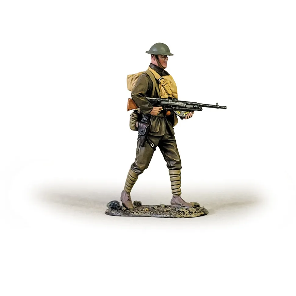 U.S. Marine Advance with Chauchat, Belleau Wood 1/30 Figure William Britain (13072) 1:30 scale Metal by William Britain