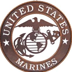U.S. Marines Metal Sign Iron and Blossom (18104) by Iron and Blossom