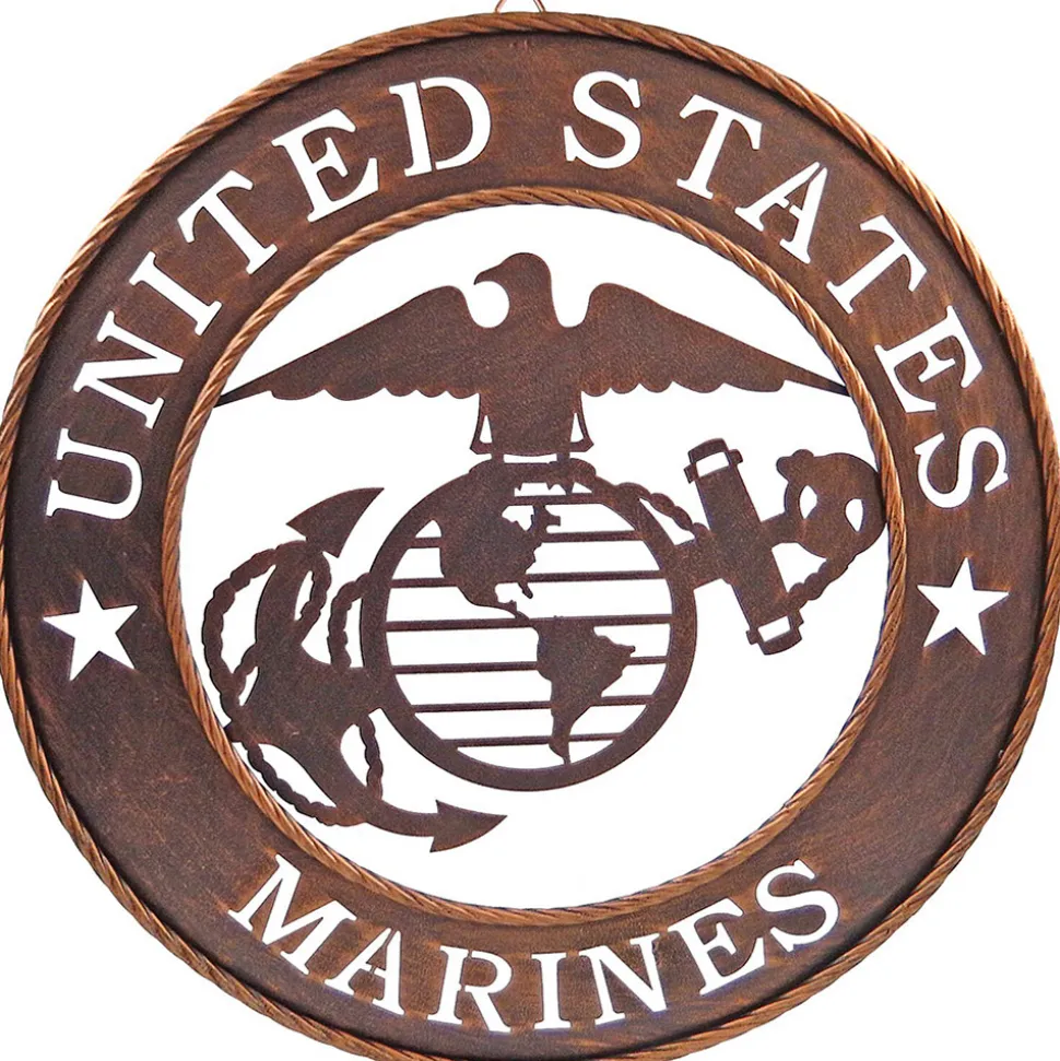 U.S. Marines Metal Sign Iron and Blossom (18104) by Iron and Blossom