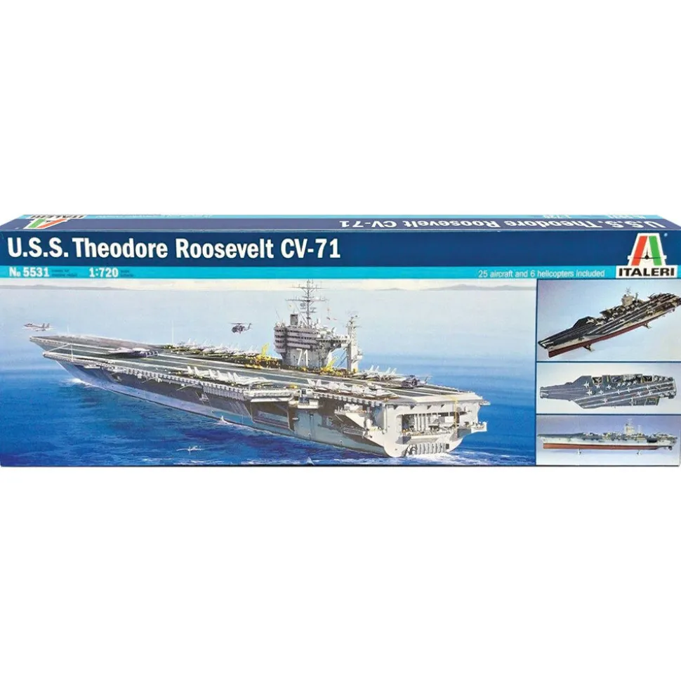 U.S.S. Roosevelt CVN-71 1/720 Kit 1:720 Scale Plastic Model Kit by Italeri