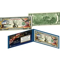 Veterans Day Colorized $2 Bill VETERANS_2Bill by Merrick Mint