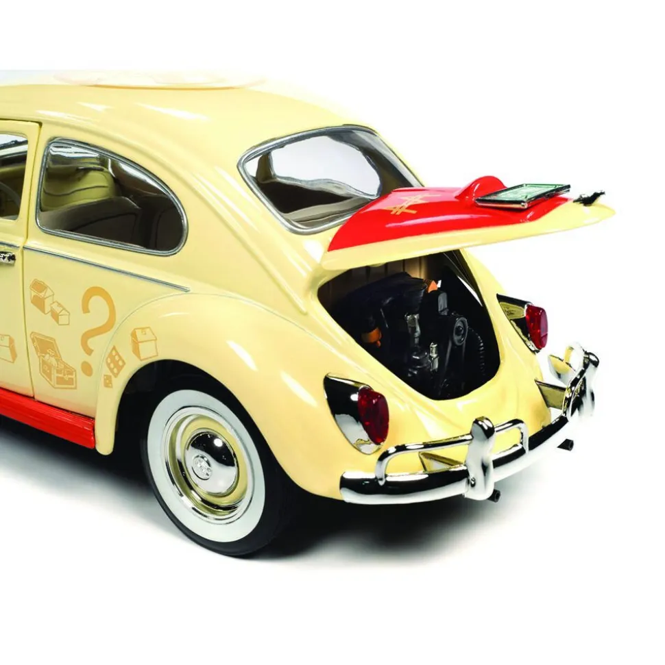 1963 Volkswagen Beetle Monopoly Free Parking - Yellow 1:18 Scale Diecast Model Car by Auto World
