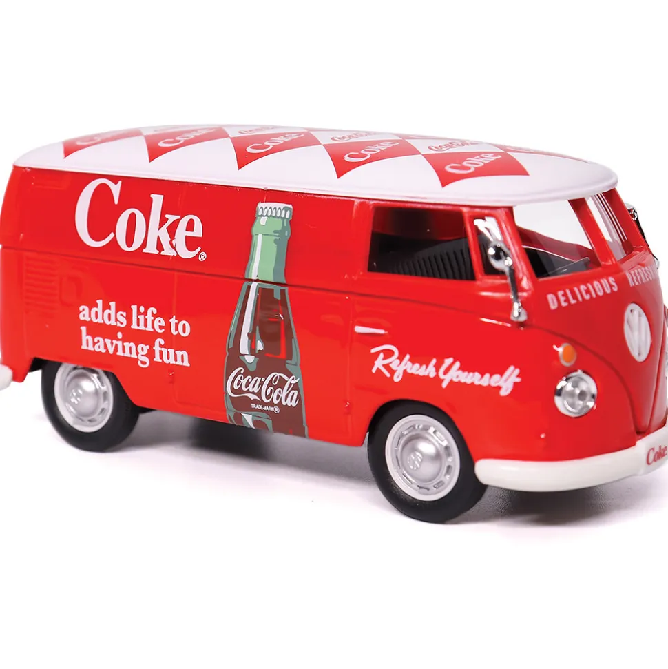 1962 Volkswagen Coca-Cola Cargo Van Red/White 1:43 Scale Diecast Model Truck by Motor City Classics