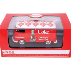 1962 Volkswagen Coca-Cola Cargo Van Red/White 1:43 Scale Diecast Model Truck by Motor City Classics
