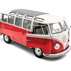 1962 Volkswagen T1 Samba - Red/White 1:18 Scale Diecast Model Car by Solido