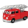 Volkswagen Type 2 Fire Truck & Aerial Ladder 1:24 Scale Diecast Model Truck by Motormax