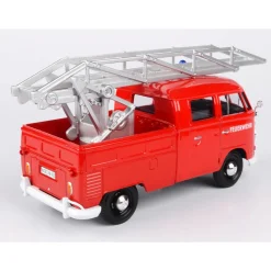 Volkswagen Type 2 Fire Truck & Aerial Ladder 1:24 Scale Diecast Model Truck by Motormax
