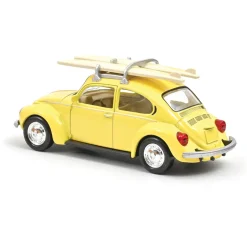 1973 VW Beetle 1303 - Pastel Yellow w/Surfboards 1:43 Scale Model Car by Norev