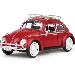 1966 VW Beetle & Roof Rack 1:24 Scale Diecast Model by Motormax