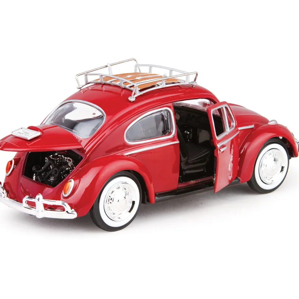 1966 VW Beetle & Roof Rack 1:24 Scale Diecast Model by Motormax