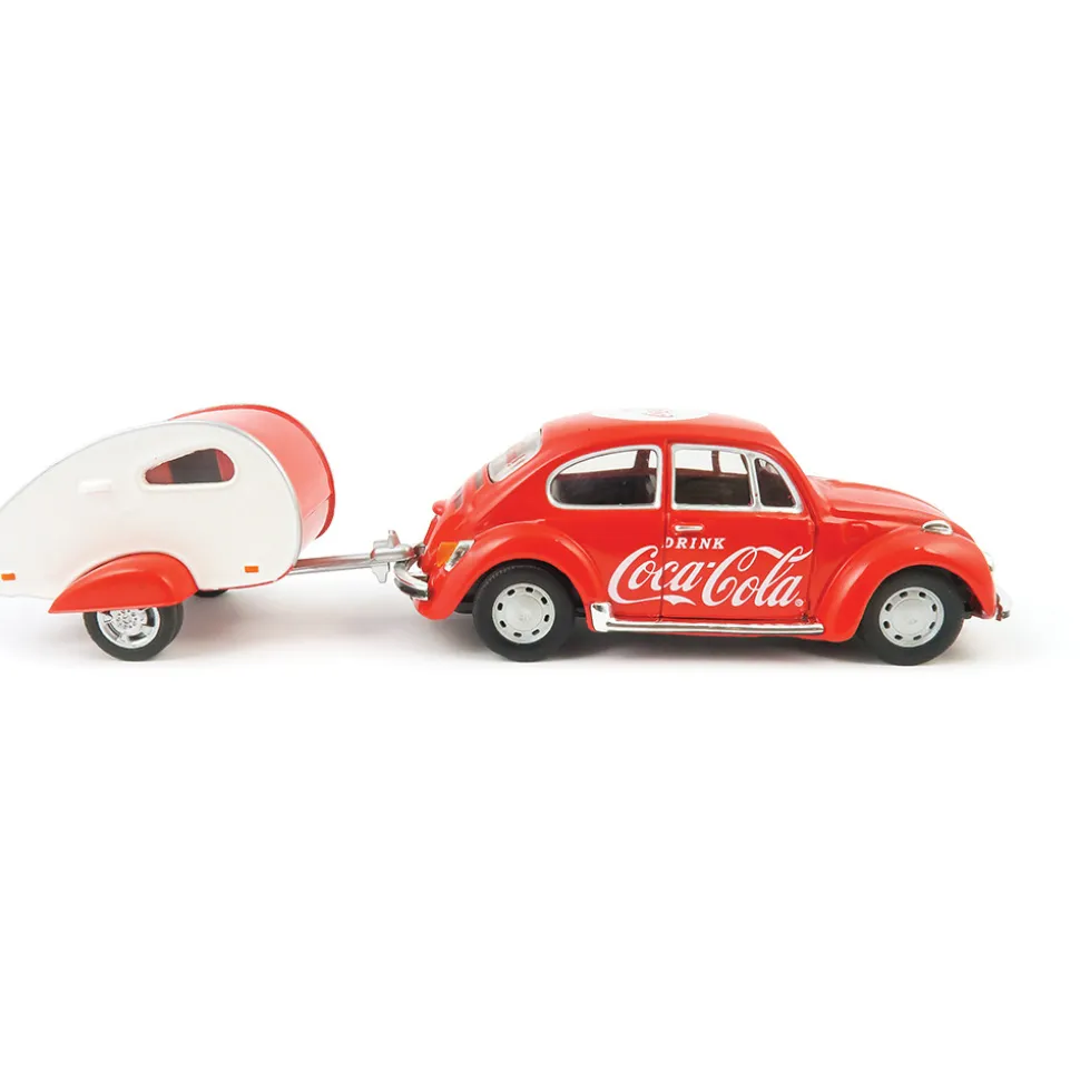 1967 VW Coca-Cola Beetle & Teardrop Trailer 1:43 Scale Diecast Model by Motor City Classics