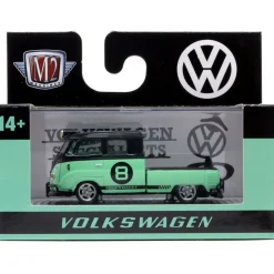 1960 VW double Cab Truck - 8 Ball 1:64 Scale Diecast Model Truck by M2 Machines