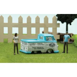 1960 VW Single Cab Truck "Plumbing Service" Diorama 1:64 Scale Diecast Model Truck by M2 Machines