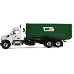 Waste Management Peterbilt Model 567 with 40 Yard Roll-Off Container 1:34 Scale Diecast Model Truck by First Gear
