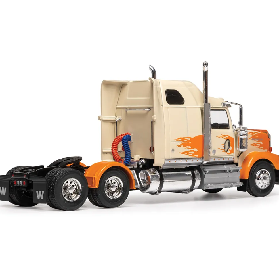 2000 Western Star 4900 - White & Orange 1:43 Scale Diecast Model Truck by IXO Models