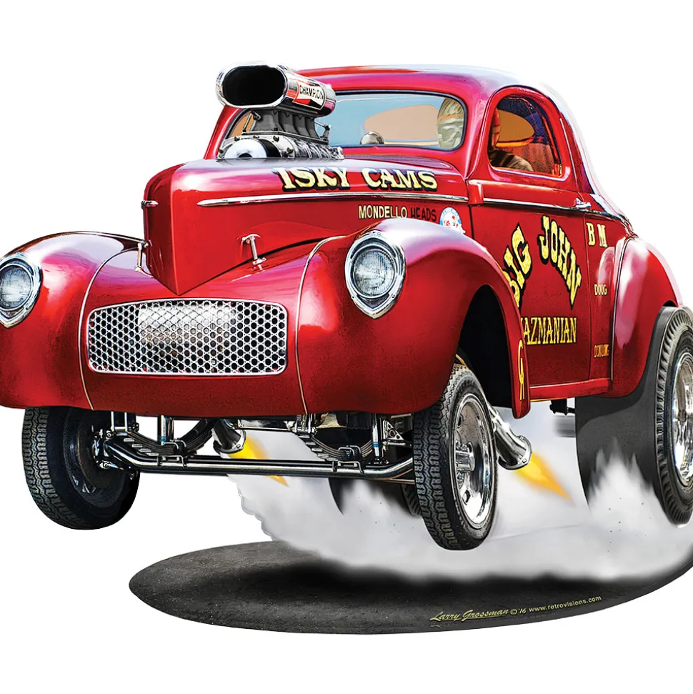 1940 Willys Big John Gasser Laser Cut Sign Metal Sign by Vintage Signs