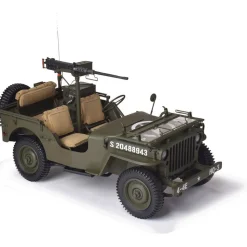 Willys MB Jeep & Trailer Large Scale Diecast Model Kit 1:8 Scale Diecast Model Kit by IXO Models
