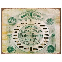 Winchester Rimfire Metal Sign Metal by Desperate Enterprises